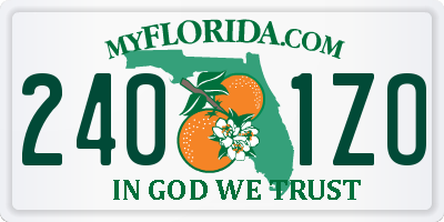 FL license plate 2401ZO