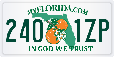 FL license plate 2401ZP