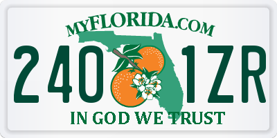 FL license plate 2401ZR