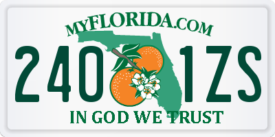 FL license plate 2401ZS