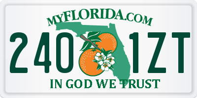 FL license plate 2401ZT