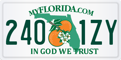 FL license plate 2401ZY