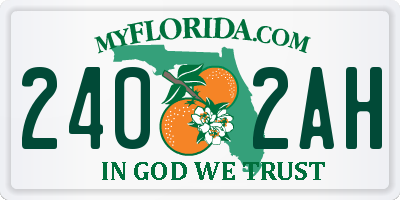 FL license plate 2402AH