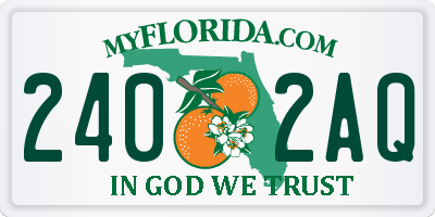 FL license plate 2402AQ