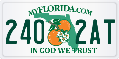 FL license plate 2402AT