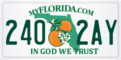 FL license plate 2402AY