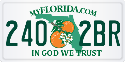 FL license plate 2402BR