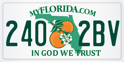 FL license plate 2402BV
