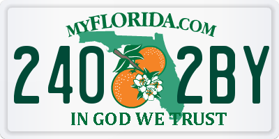 FL license plate 2402BY