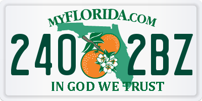 FL license plate 2402BZ