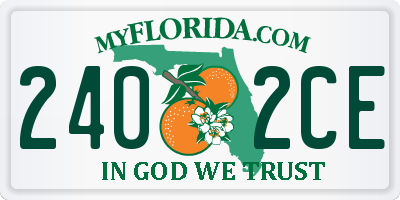 FL license plate 2402CE
