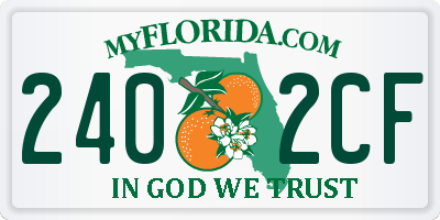 FL license plate 2402CF