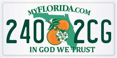 FL license plate 2402CG