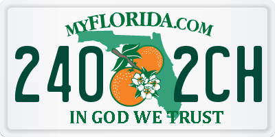 FL license plate 2402CH