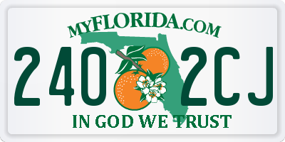 FL license plate 2402CJ