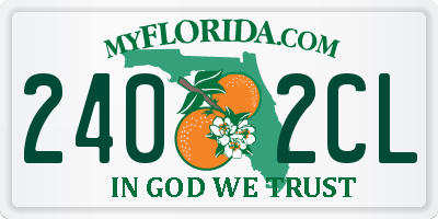 FL license plate 2402CL