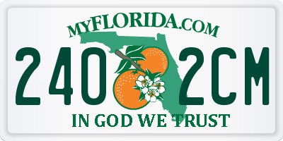 FL license plate 2402CM