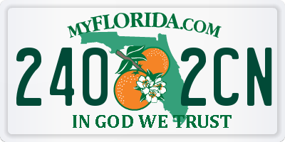 FL license plate 2402CN