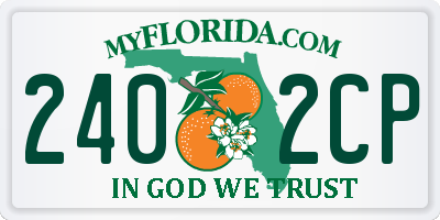 FL license plate 2402CP