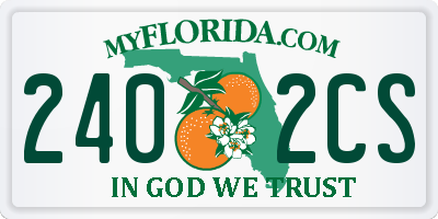 FL license plate 2402CS