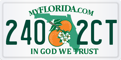 FL license plate 2402CT