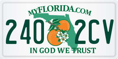 FL license plate 2402CV