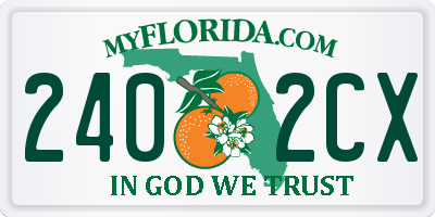FL license plate 2402CX