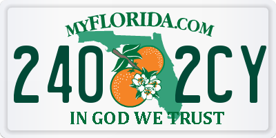 FL license plate 2402CY
