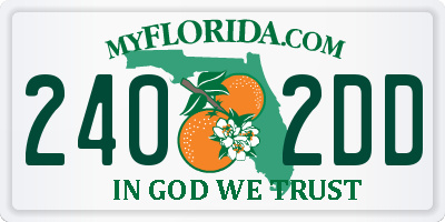 FL license plate 2402DD