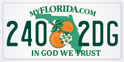FL license plate 2402DG