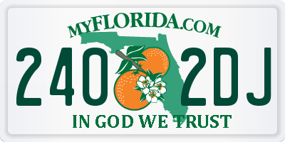 FL license plate 2402DJ