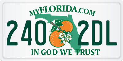 FL license plate 2402DL