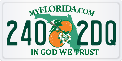 FL license plate 2402DQ