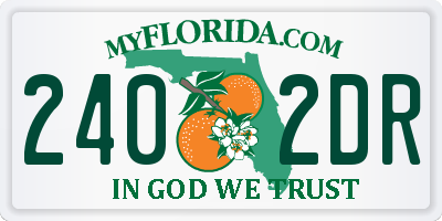 FL license plate 2402DR