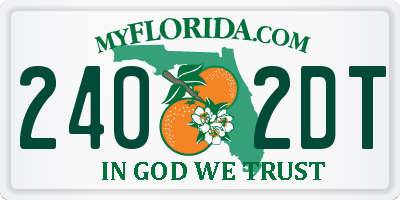 FL license plate 2402DT