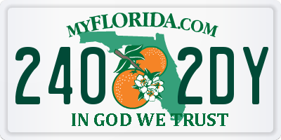 FL license plate 2402DY
