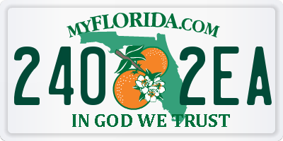 FL license plate 2402EA