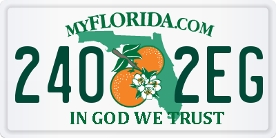 FL license plate 2402EG