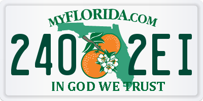 FL license plate 2402EI