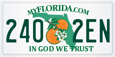 FL license plate 2402EN