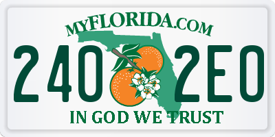 FL license plate 2402EO