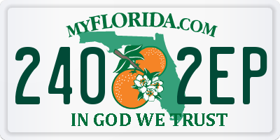 FL license plate 2402EP
