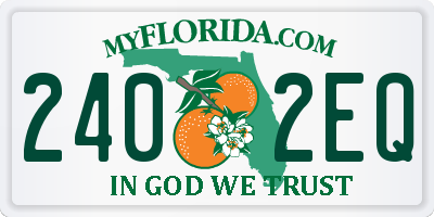 FL license plate 2402EQ
