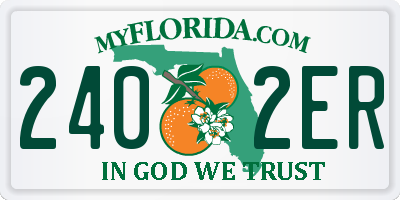 FL license plate 2402ER