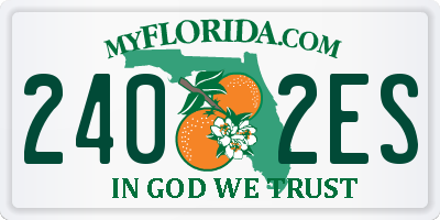 FL license plate 2402ES