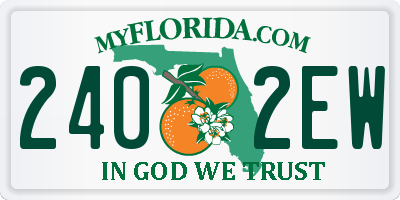FL license plate 2402EW