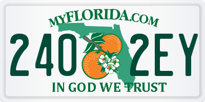 FL license plate 2402EY