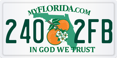 FL license plate 2402FB