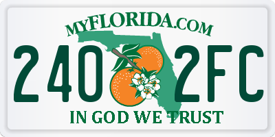 FL license plate 2402FC