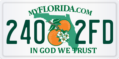 FL license plate 2402FD
